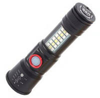 Ручной аккумуляторный фонарь с боковым светом RB-269 карманный фонарик с зумом LED Р50+5SMD USB Zoom