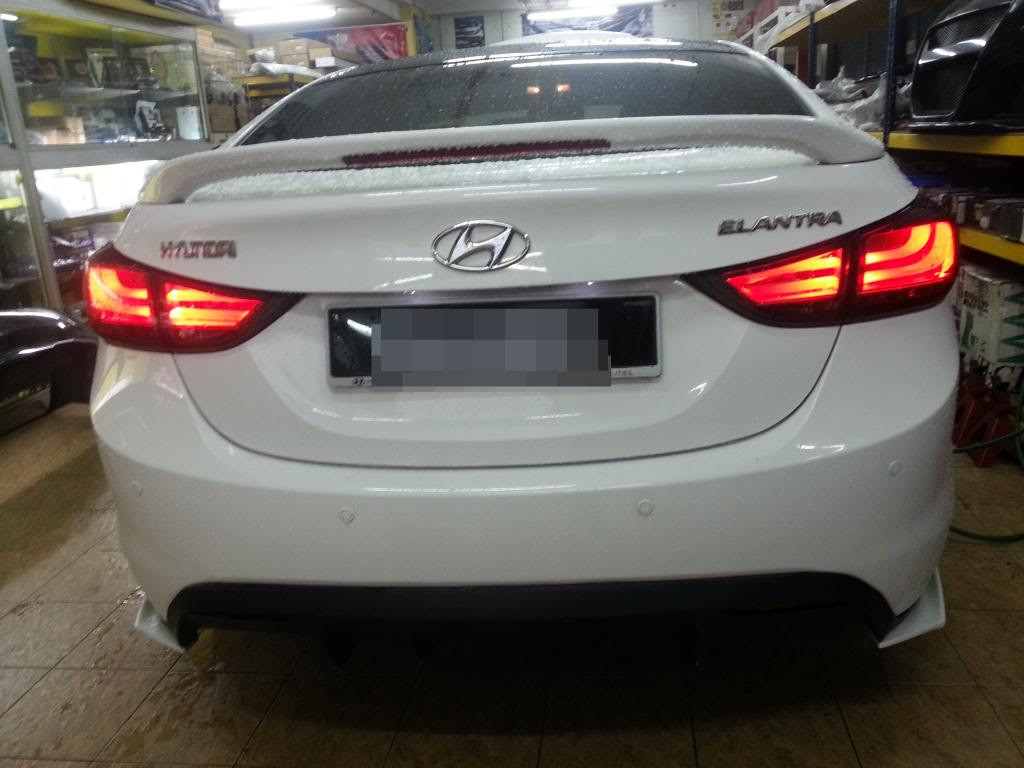 Hyundai Elantra MD задні ліхтарі тюнінг оптика, фото 1