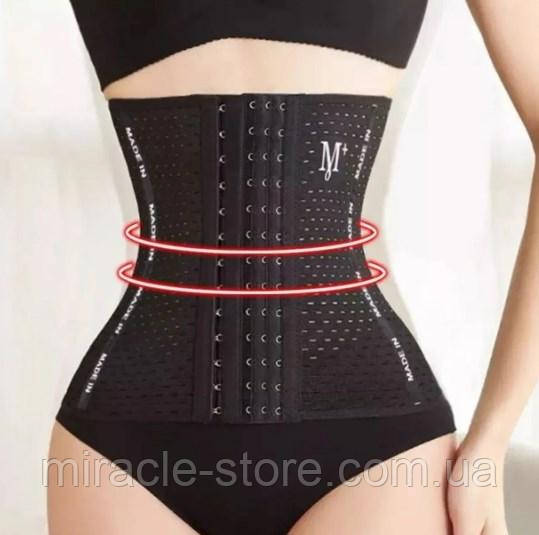 Корсет для корекції фігури красива талія Waist Band стягувальний чорний