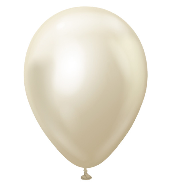 Повітряні кулі Balonevi (30 см) 5 шт, Туреччина, колір - біле золото (хром)