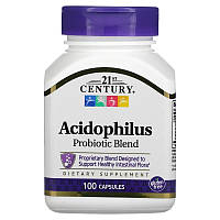 Пробиотики и пребиотики 21st Century Acidophilus Probiotic Blend, 100 капсул