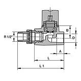 Вентиль PP-r термостатичний ITAL 25 мм х 3/4" зі згоном, прямий, фото 2