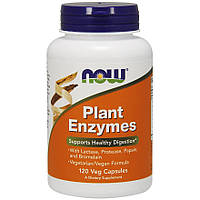 Пробиотики и пребиотики NOW Plant Enzymes, 120 вегакапсул