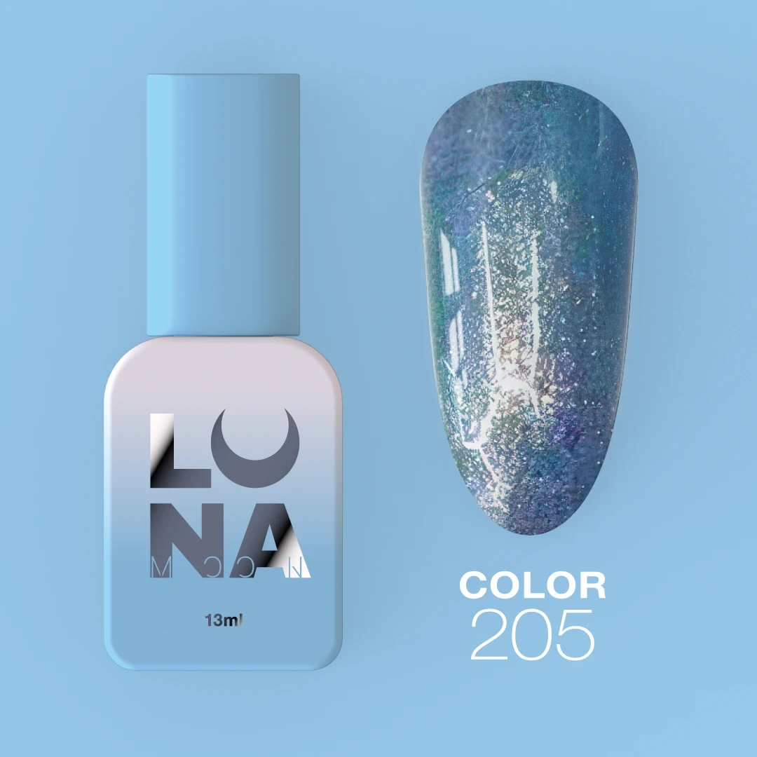 Luna color 205 гель-лак із шимром, 13ml