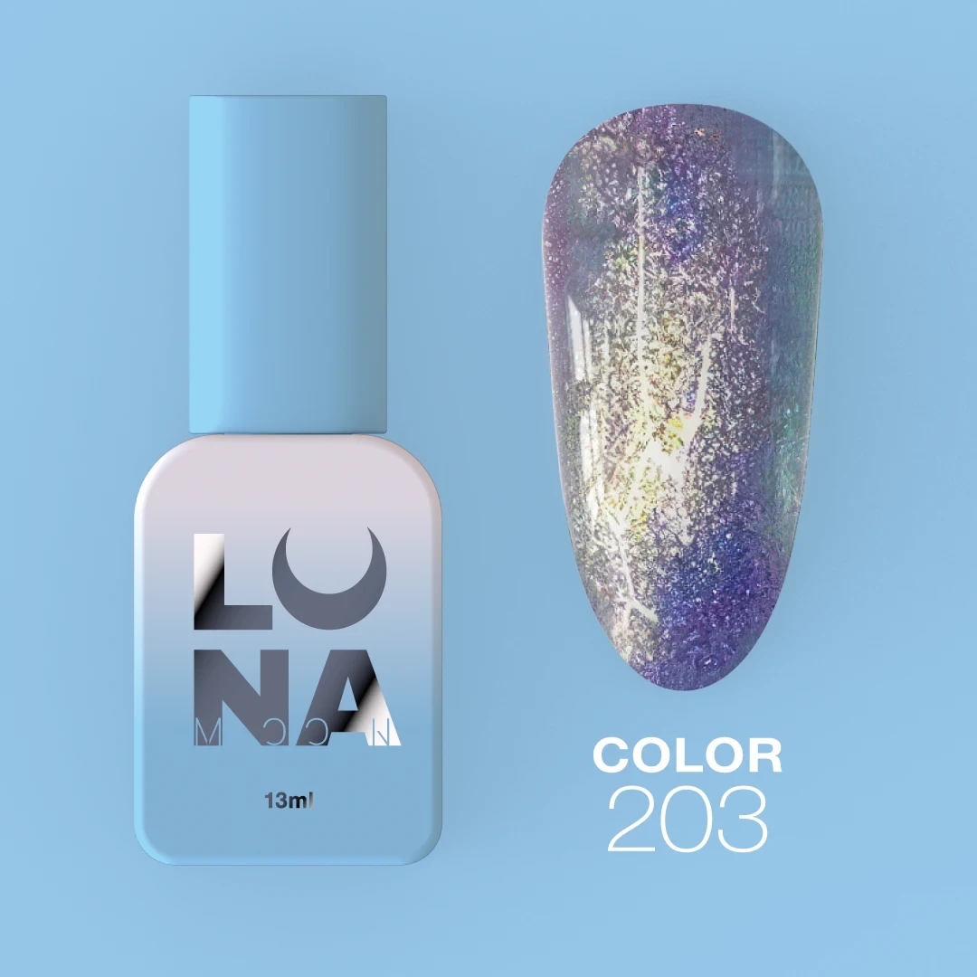 Luna color 203 гель-лак із шимром, 13ml
