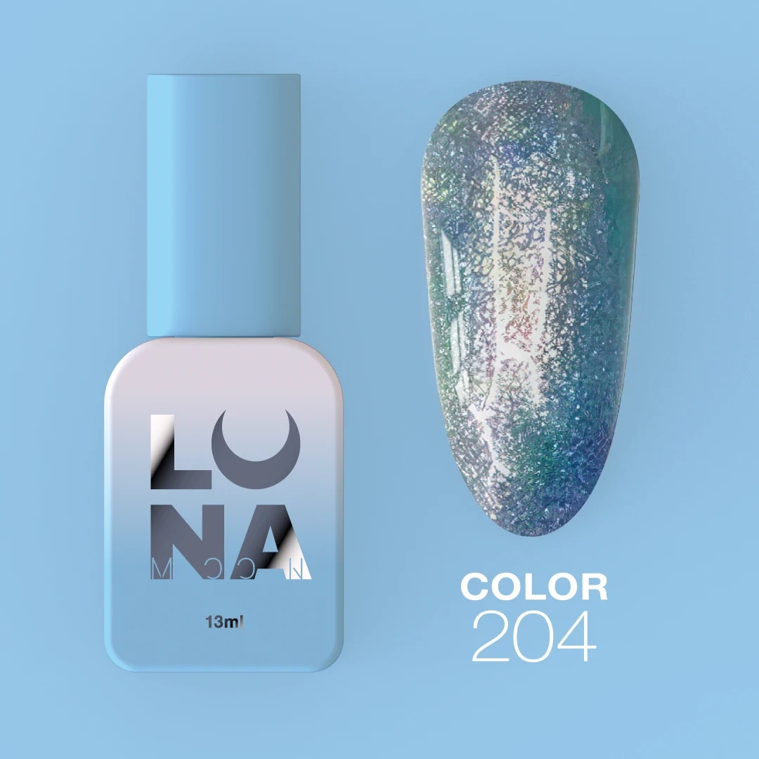 Luna color 204 гель-лак із шимром, 13ml