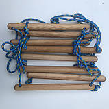 Навісний набір для шведської стінки, кільця, канат,мотузкова драбина (8 сходів) NN-3-2.2(україна), фото 3