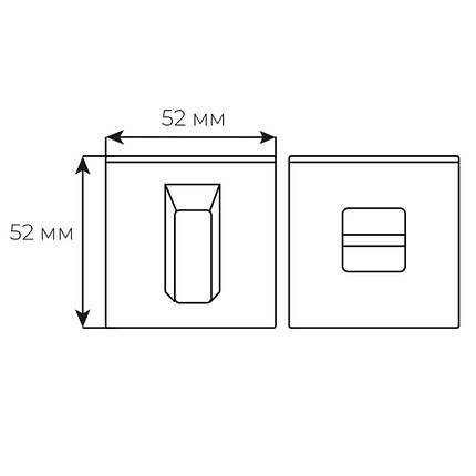 WC-фіксатор 4040 5SQ/153 153 - матовий чорний ZAMAK 51847 TUPAI Португалія, фото 2