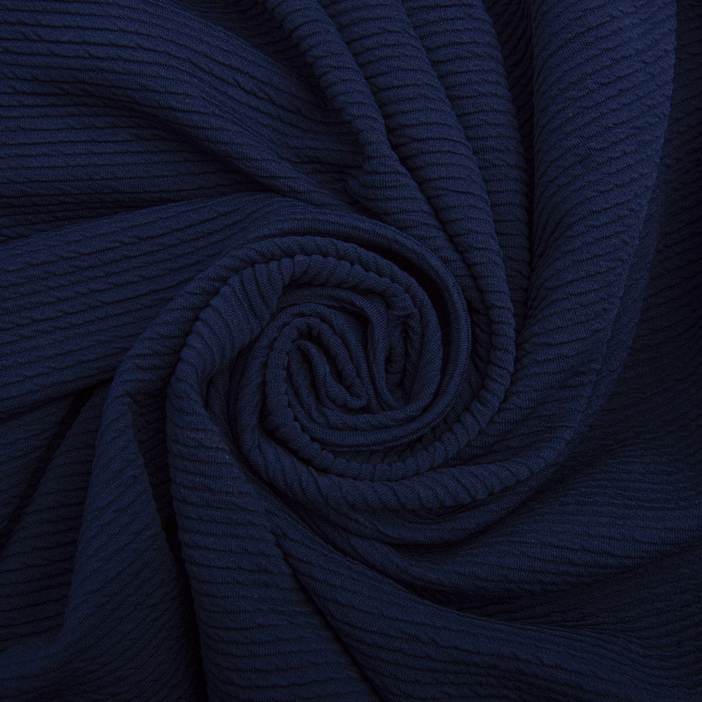 Тканина трикотаж жакард Арнела темно синій ш. 1,5 (04-20469*023) TM IDEIA