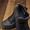 Чоловічі зимові шкіряні черевики кросівки (натуральна шкіра) коричневі на хутрі, чоловіче взуття на зиму, розмір 40 41 42 43 44 45, фото 8