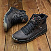 Чоловічі зимові шкіряні черевики кросівки (натуральна шкіра) коричневі на хутрі, чоловіче взуття на зиму, розмір 40 41 42 43 44 45, фото 5