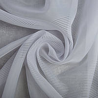 Ткань тюль однотонная Вуаль полоса Pint-01 V-2671 белая (04-20212*001) TM IDEIA ш. 3,0