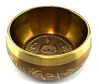 Тибетская бронзовая поющая чаша "Будда" 11см (18111B)