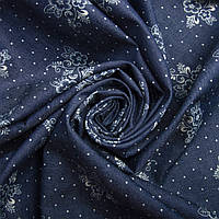 Ткань джинс с рисунком букет синий ш. 1,5 (04-18308*001) TM IDEIA