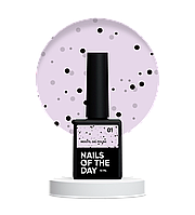 NOTD MiDots gel polish 01 молочно-фісташковий гель лак із чорними точками, 10 мл