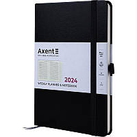 Еженедельник датированный 2024 Axent Prime Strong 145 х 210 черный