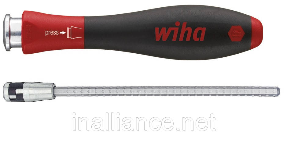 Ручка ергономічна багатокомпонентна з тримачем бітів 4 мм SYSTEM 4 SoftFinish-telescopic Wiha 30374
