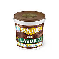 Лазурь декоративно-защитная для обработки дерева LASUR Wood SkyLine (Скайлайн) 0.4 л Темный дуб
