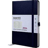 Еженедельник датированный 2024 Axent Prime Strong 145 х 210 синий