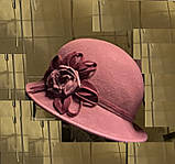 Фетровий капелюх із маленькими асиметричними крисами, фото 3