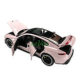 Машинка Porsche Taycan іграшка моделька металева колекційна 16 см Бузковий (60276), фото 7