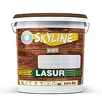 Лазурь декоративно-защитная для обработки дерева LASUR Wood SkyLine (Скайлайн) 3 л Белый