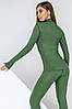 Теплий жіночий гольф із начісуванням зелений (розміри: XS-2XL), фото 2
