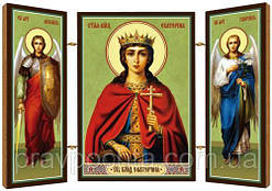 Великомучениця Катерина Олександрійська, діва. Ікона. Складення дерев'яний 58Х84