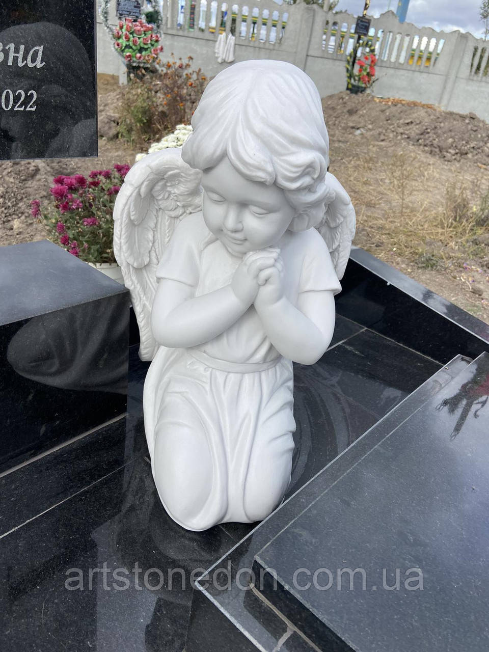 Ангелы из мрамора. Скульптура Ангела девочки № 88 из литьевого мрамора 50 см - фото 10 - id-p659216421
