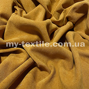Тканина микровельвет костюмно-плательнный Гірчичний