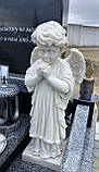 Скульптури з мармуру. Скульптура скорботного ангела 67 см з мармуру №119, фото 10