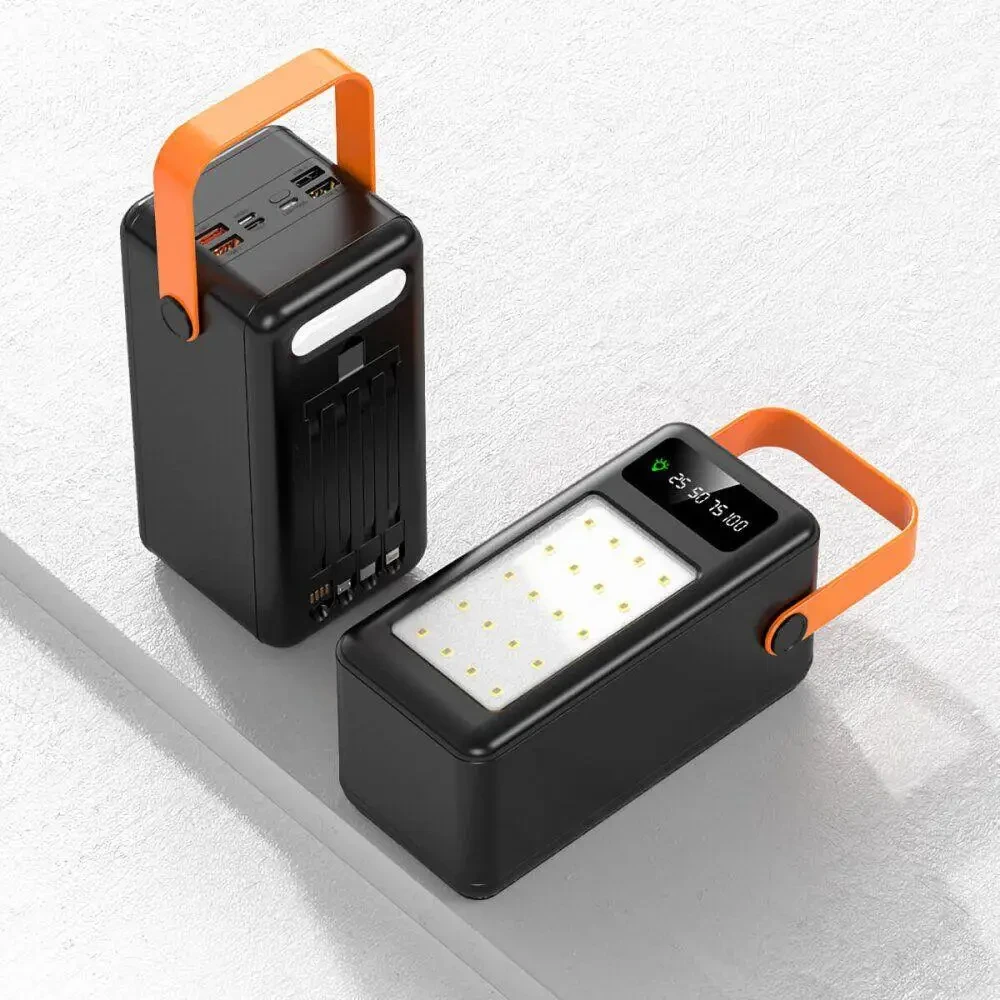 Портативный аккумулятор Power Bank Viva 40000mAh с LED фонариком и  универсальным кабелем 4в1 кемпинговая лампа (ID#1945511061), цена: 1400 ?,  купить на Prom.ua