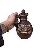 Графин Gorilka Керамічний з червоної глини 500 мл - для напоїв, фото 2