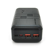 Портативний Power Bank XO-PR189 30000 mAh зовнішній акумулятор повербанк для смартфона швидка зарядка Чорний, фото 3