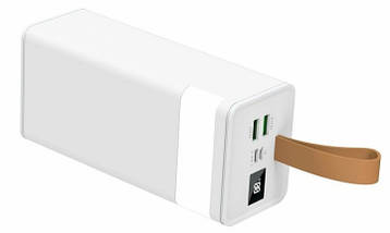 Портативний Power Bank XO-PR130 40000 mAh зовнішній акумулятор повербанк для смартфона швидка зарядка ліхтарик, фото 4