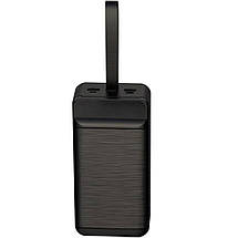 Портативний Power Bank XO-PR157 40000 mAh зовнішній акумулятор повербанк для смартфона швидка зарядка ліхтарик, фото 4