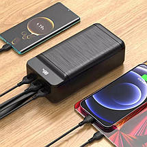 Портативний Power Bank XO-PR158 50000 mAh зовнішній акумулятор повербанк для смартфона швидка зарядка ліхтарик, фото 5