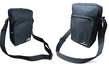 Чоловіча сумка тканинна 24*16 см через плече на блискавці з кишенею в різних варіантах Kay