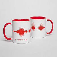 Чашка "Картина голосом" персоналізована, Червоний, 330 мл