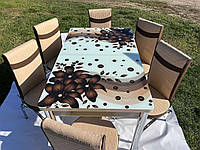 Стол обеденный для кухни и 6 стульев Турция