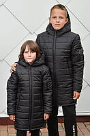 Зимняя куртка пуховик для мальчика Макс 146-152, Черный