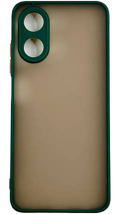 TPU чохол накладка Matte Color Case для OPPO A17 темно-зелений, фото 4