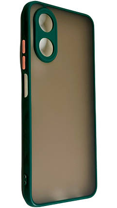 TPU чохол накладка Matte Color Case для OPPO A17 темно-зелений, фото 1