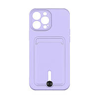 Чехол TPU Colorfull Pocket Card для iPhone 12 Pro Max Цвет 39.Elegant purple