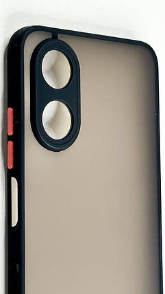TPU чохол накладка Matte Color Case для OPPO A17 чорний, фото 4