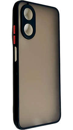 TPU чохол накладка Matte Color Case для OPPO A17 чорний, фото 1