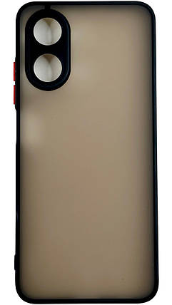 TPU чохол накладка Matte Color Case для OPPO A17 чорний, фото 3