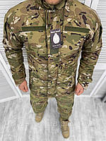 Тактическая зимняя Куртка на двойном флисе, цвет Мультикам, Тактическая армейская куртка