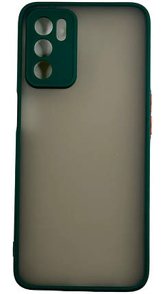 TPU чохол накладка Matte Color Case для OPPO A16 темно-зелений, фото 3
