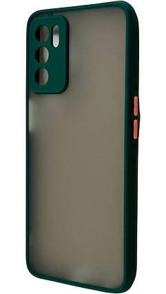 TPU чохол накладка Matte Color Case для OPPO A16 темно-зелений, фото 1